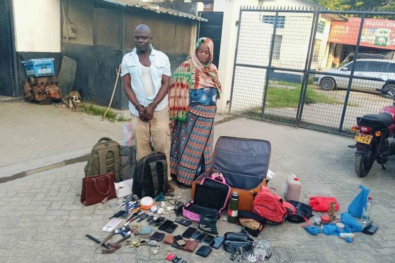 File image of a Tanzanian couple arrested in Mombasa.